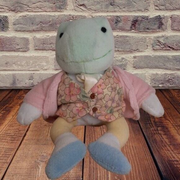 2001 Peter Rabbit FROG Mini plush by Luv n' Care Beatrix Potter Mr Jeremy Fisher - Picture 1 of 10